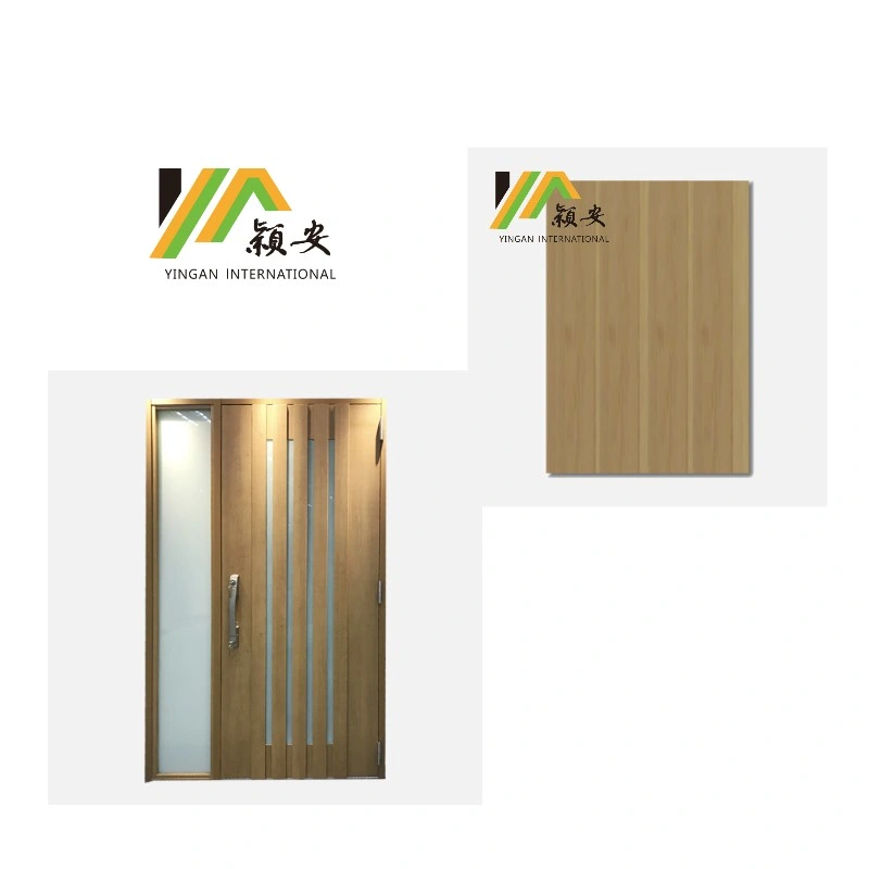 Folhas de aço laminado de padrão de grão de madeira VCM Placa de aço para porta