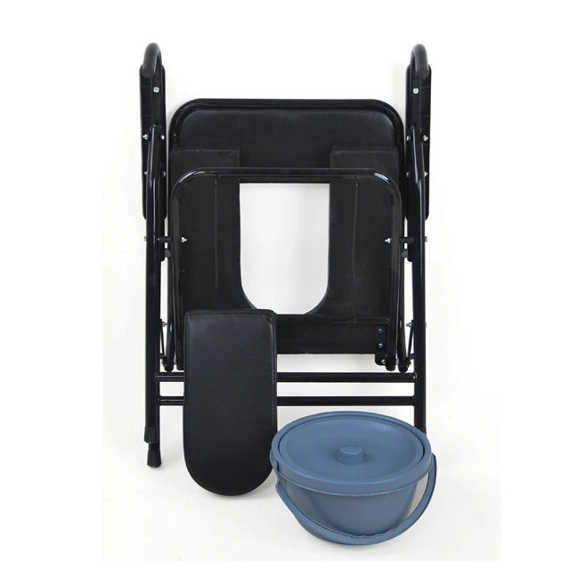 Medical Lightweight Steel Folding Toilet Chair with Potty Disabled Toilet Shower Toiletchair