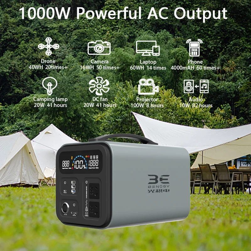 Onduleur portable avec alimentation portable par batterie pour Camping