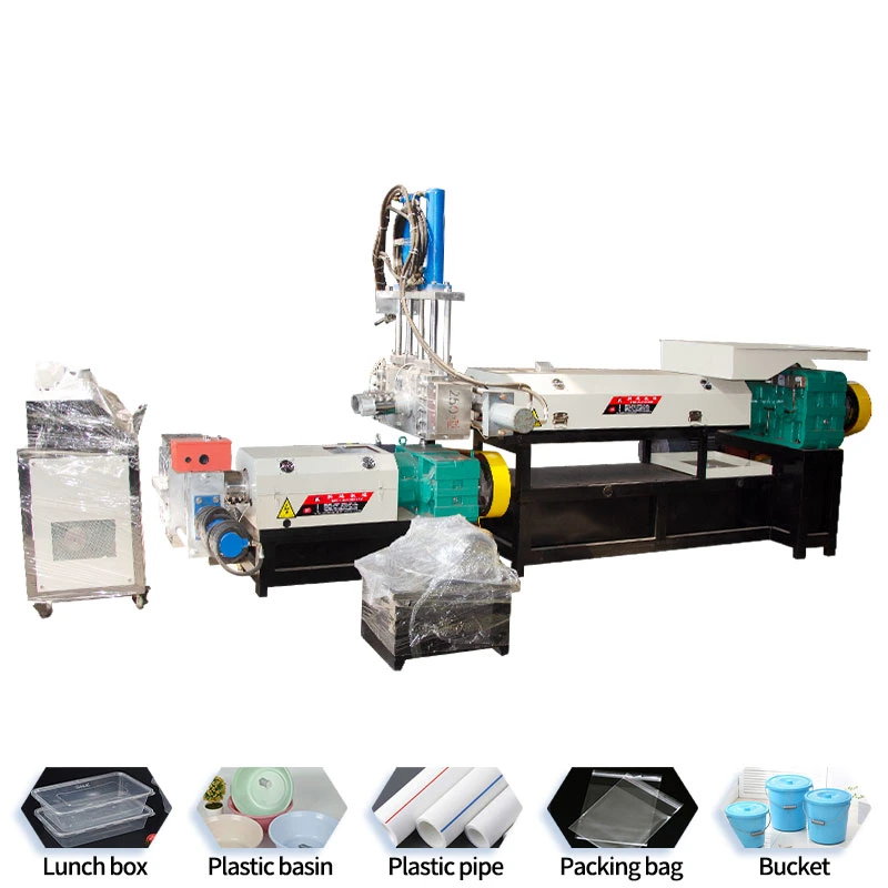 Single Screw Extruder Granulator LDPE PE Film Scrap Granule Plastic Granules Making Machine