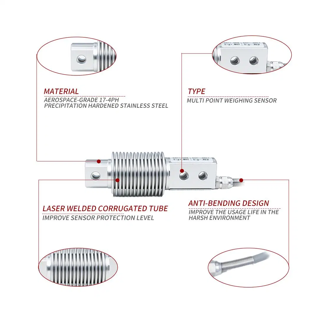 Kunwei Multi Range Electronic Strain Gauge Load Cell Floor Scale Senor Shear Beam Load Cell