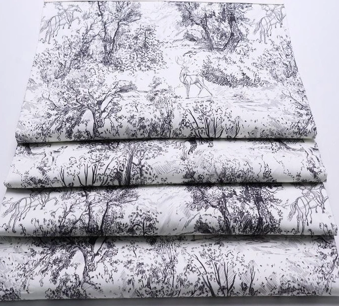 100% Cotton Printed Digital Printing Vintage Floral Pure Fabric