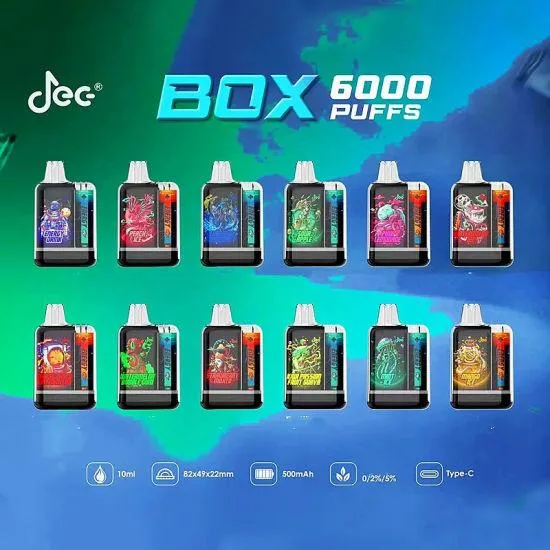 Vape Box JEC 6000 Putffs paerful possent putileabl Factory Direct الجملة