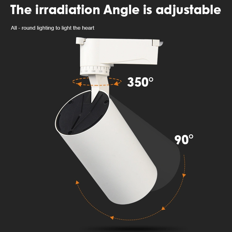 LED SMD White Surface Mount Black White Store Lighting High Indicator Ra90 18W COB LED Track Light