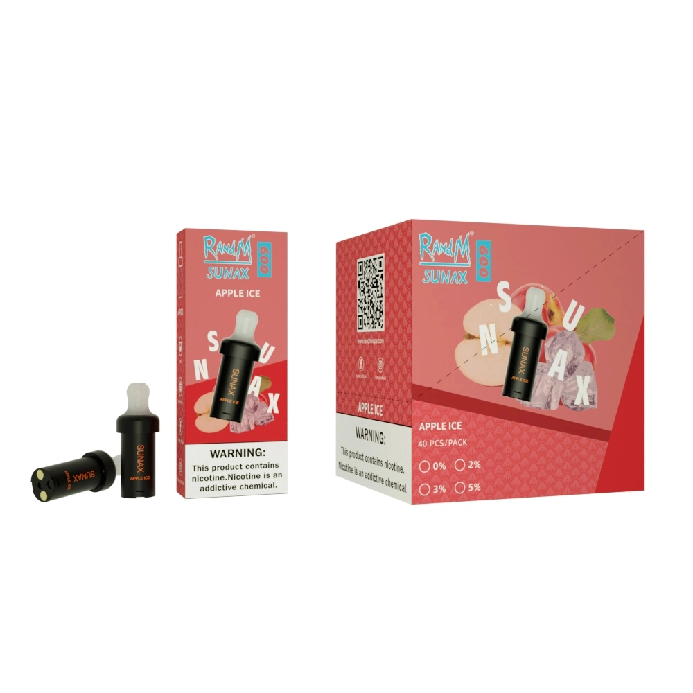 Prix d'usine de jus d'Vape Randm Sunax Supbliss Bingo 600 e cig Pod Vape remplaçable par le jeu de cartouches