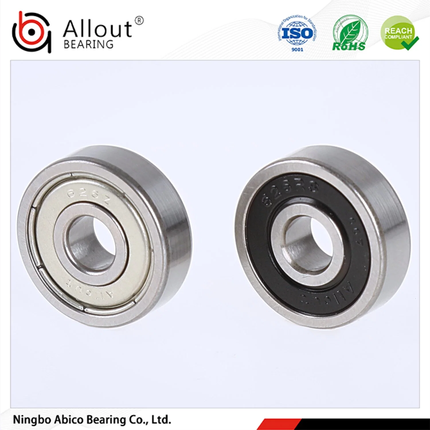 4X13X5mm;5X16X5mm;6X19X6mm;624 625 626 RS Zz Non-Angular Contact  Deep Groove Ball Bearing for Toy /Fan /Electric Bike/Roller /Air Conditioner /Motor Tool Parts