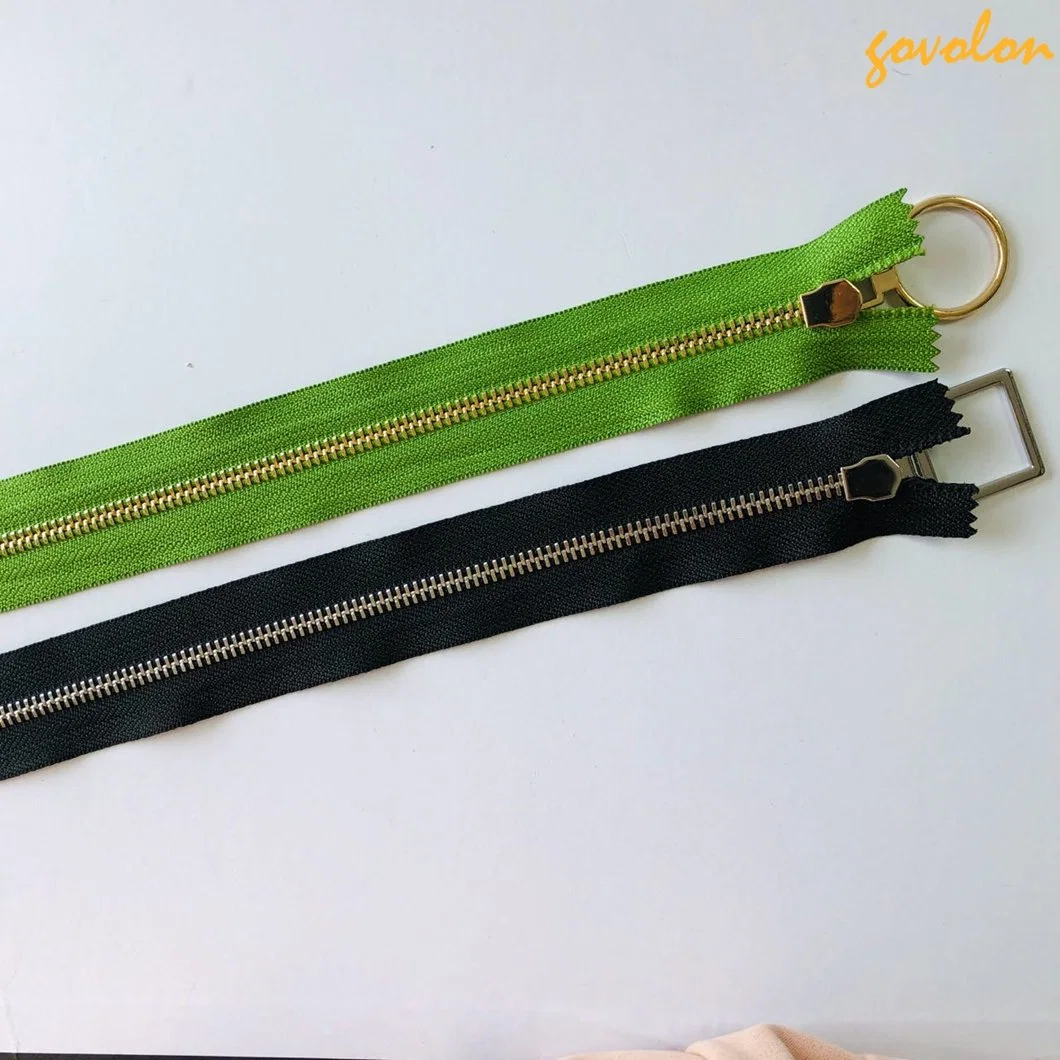 Good Quality Black Polyester Tape Closed-End Metal Zipper