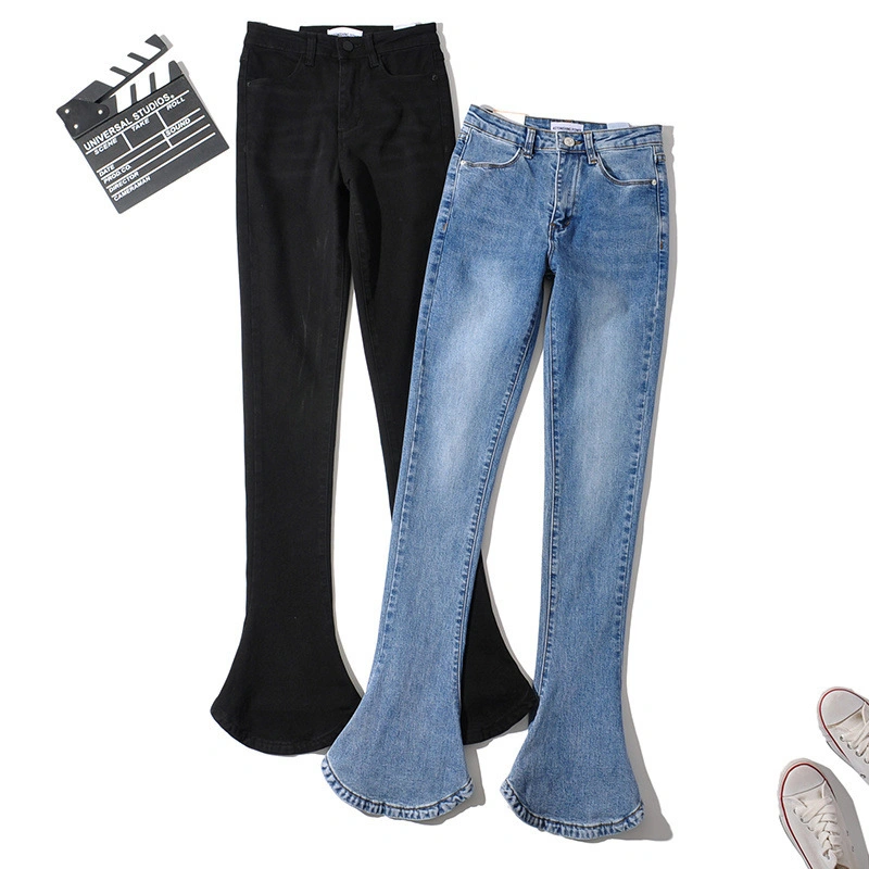 Fashion Slim Jeans Women's Long Micro Flared Jeans