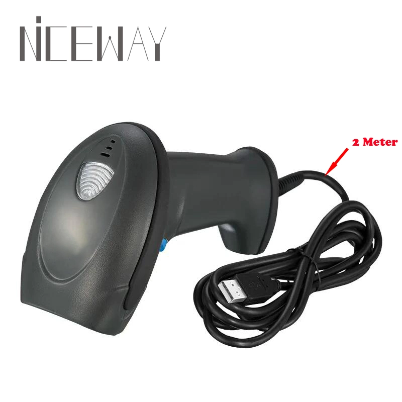 5mil Resolution 1d Handheld Desktop Laser Barcode Scanner with Stand