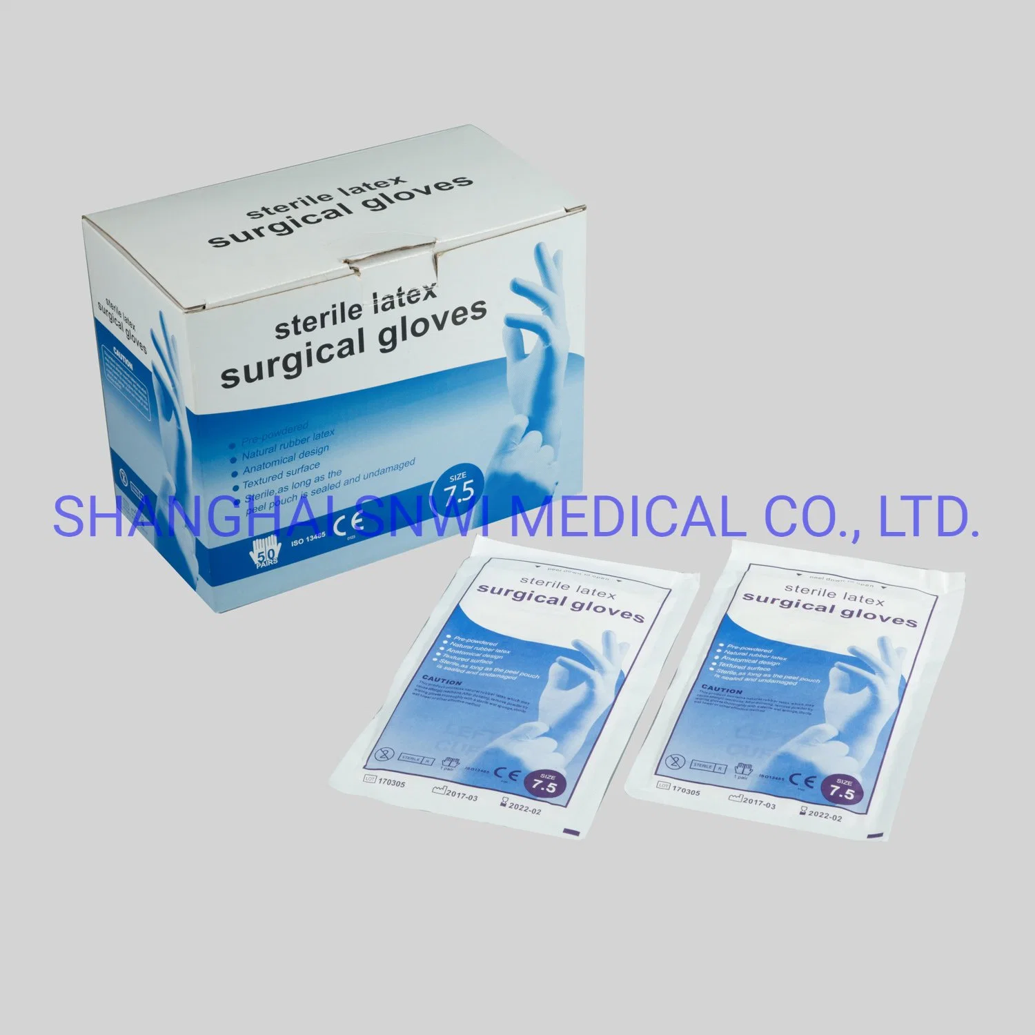 Disposable Medical Use Sterile Latex Surgical Glove for Hospital