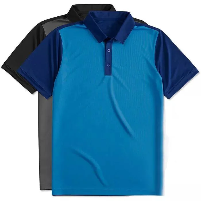 Fashion High quality/High cost performance Polo Golf T Shirts Colorblock Performance No Tag Fresh Embroidery Polo Shirts for Men
