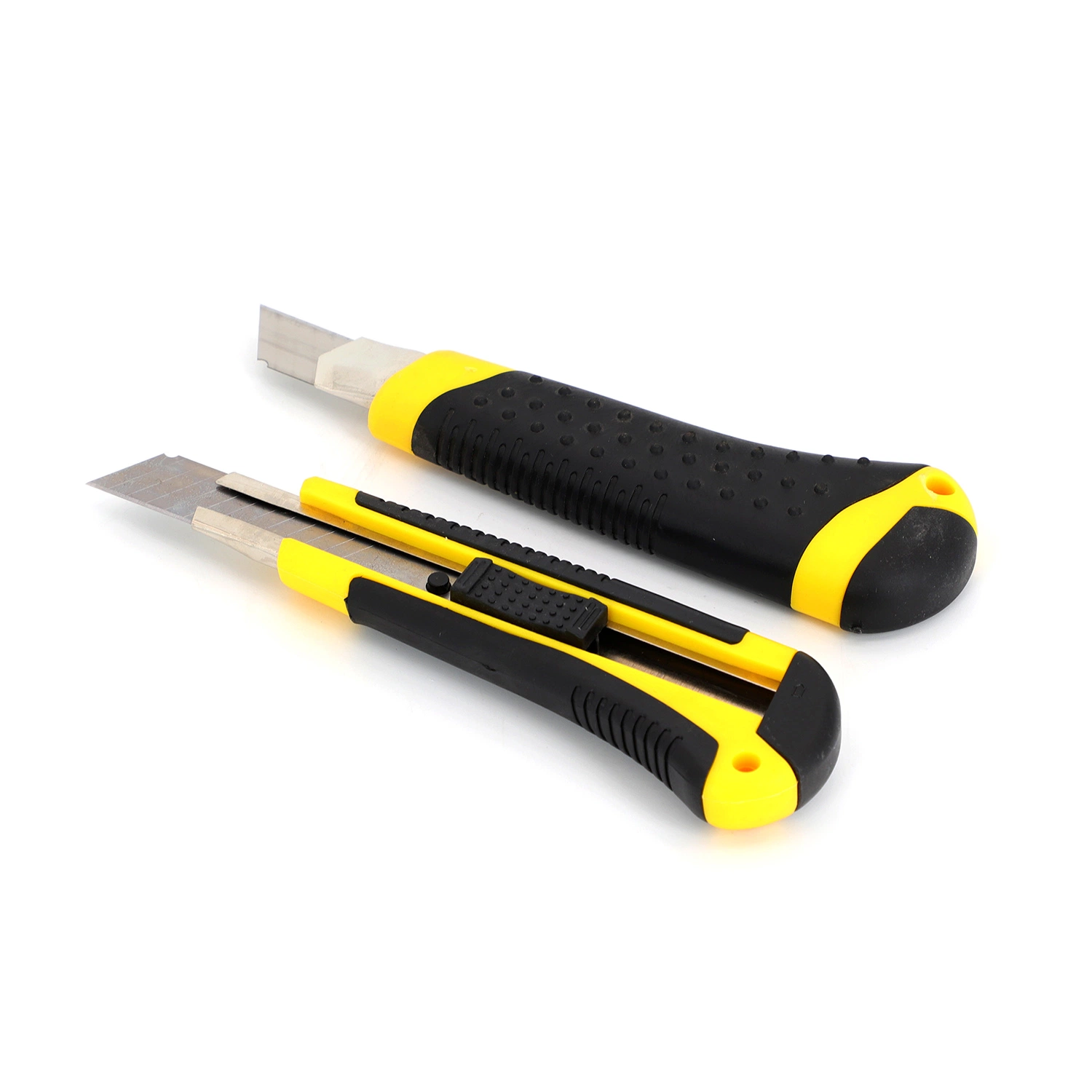 Utility Knife/Art Knife, Snap-off Blade Plastic Safety Utility Cutter, TPR Plastic Handle, , for Office, Home, Arts,Knife for Paper, Black and Yellow, ABS,18mm