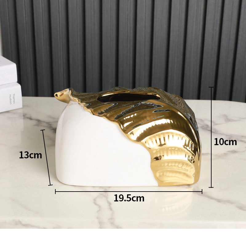 Золотые листья Напкинские держатели для стола с керамической крышкой Luxury Блок ткани