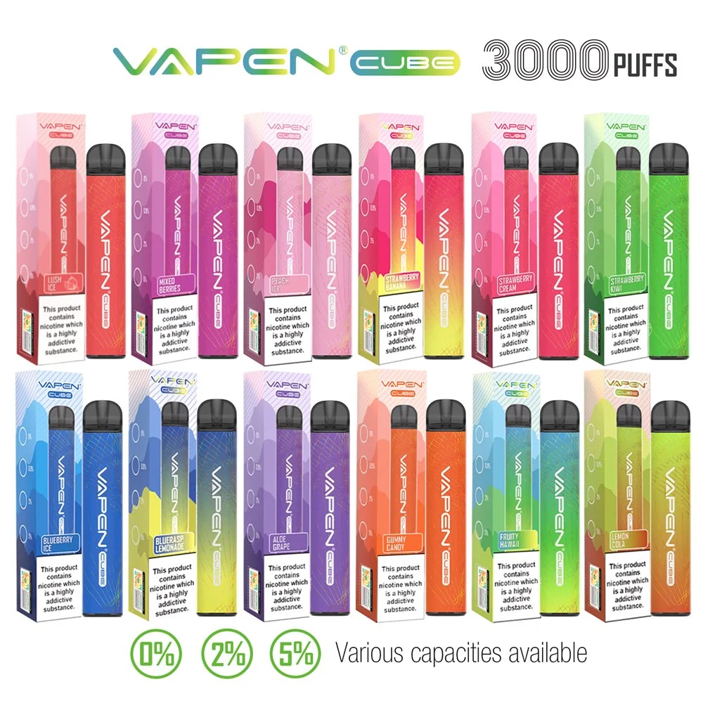 Vape Cube 1000mAh 0% 2% 5% Puffbar Disposable E Cigarette Bang Empty Vape Pen 3000 Puffs Pod Vaporizer