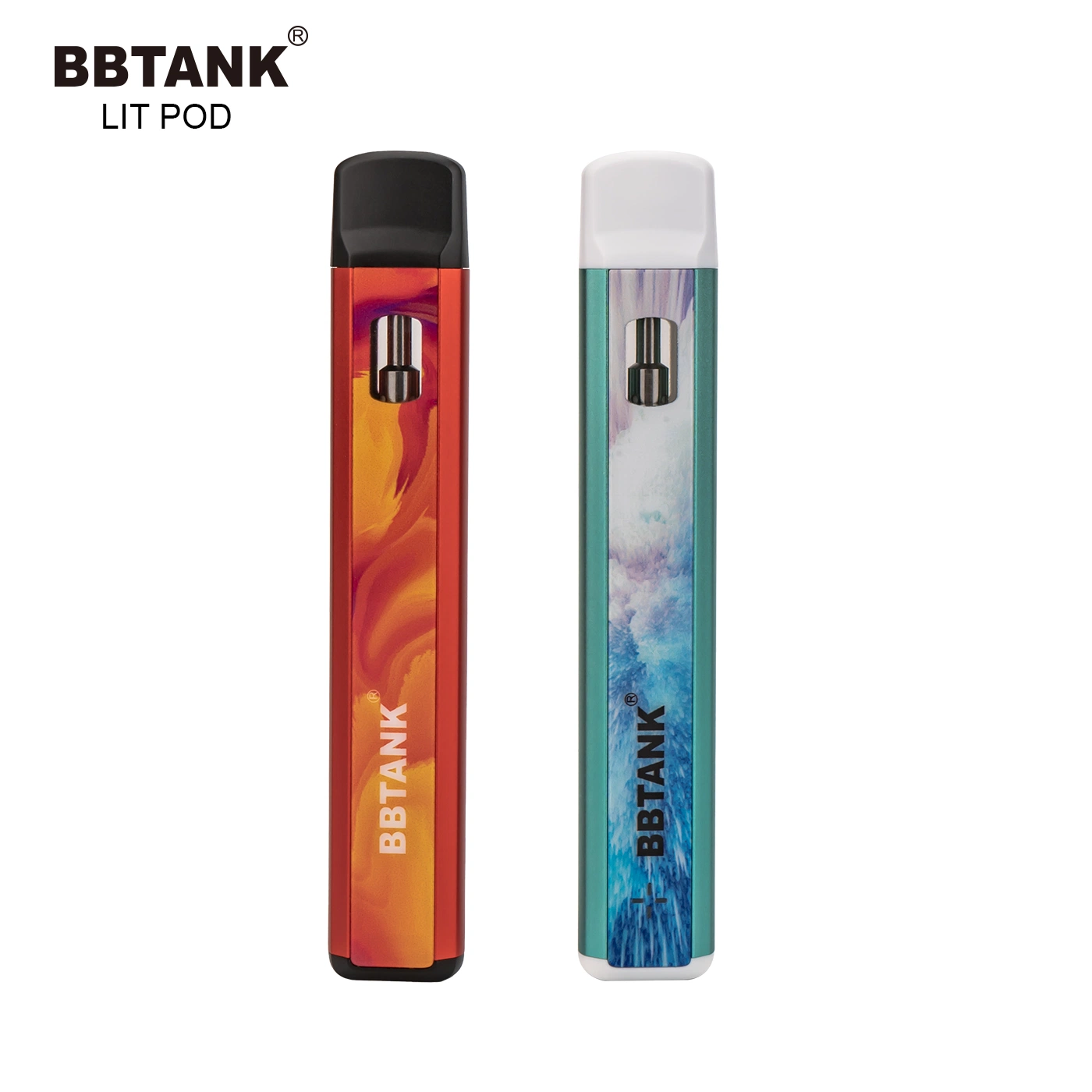 1G sistema de cápsula cerámica VAPE Diseño flexible Bbtank Nuevo Lit Pod etiqueta privada 350mAh batería