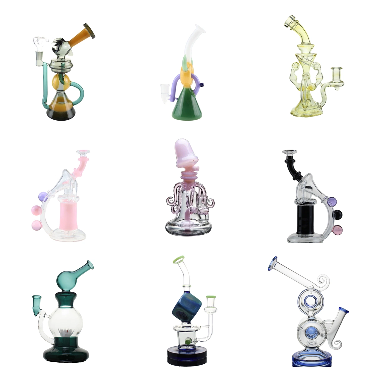 Borosilicate Glass Smoking Water Pipes Oil Rigs Can Be Customized