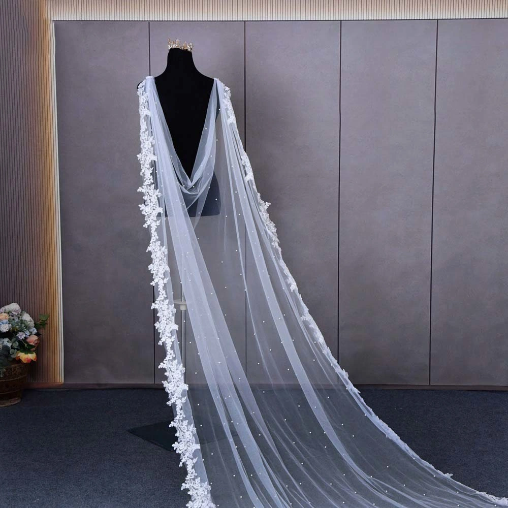 Hsh311 Pearl Tail Lace Lace Shawl Nail Bead Wedding Accessory