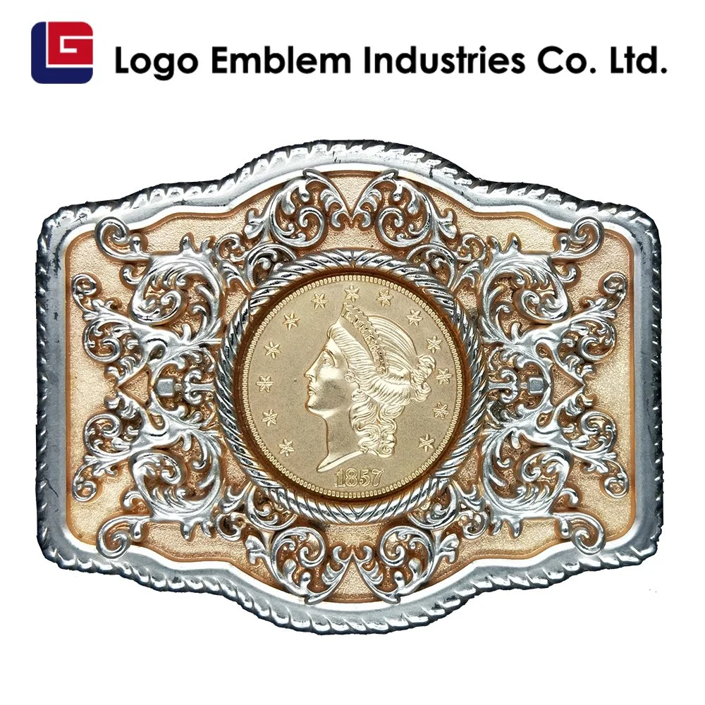 New Customized Western Style Three-Piece Belt Buckle for Leather