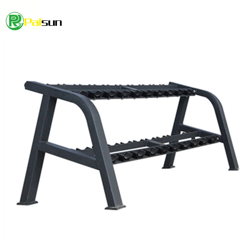 High quality/High cost performance Commercial 2 Tiers Round Dumbbell Storage Rack Stand