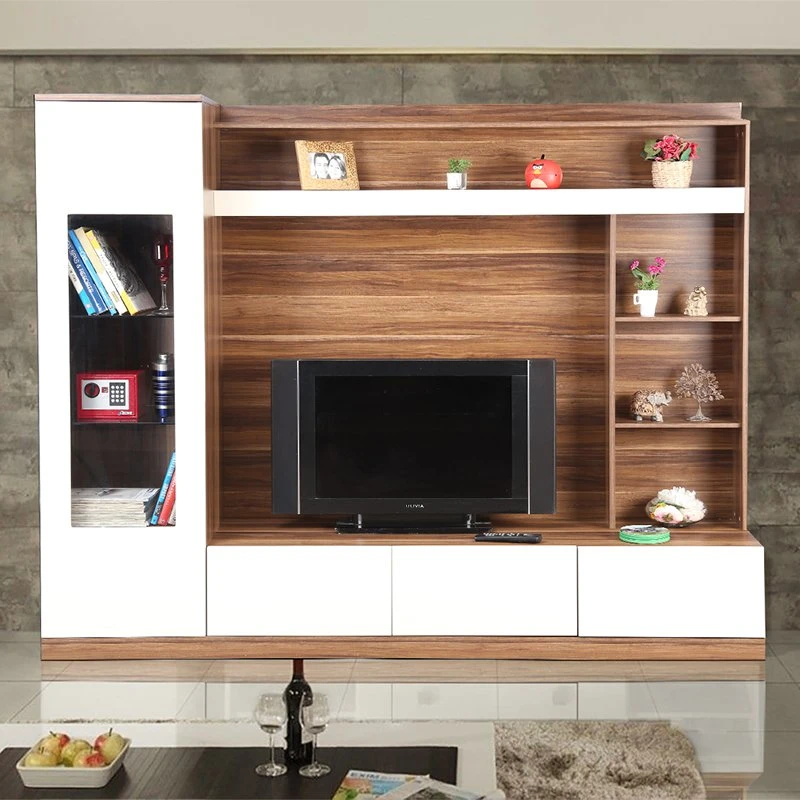 Living Room Wood Luxury Latest Design Wooden Modern TV Cabinet Desk Furniture