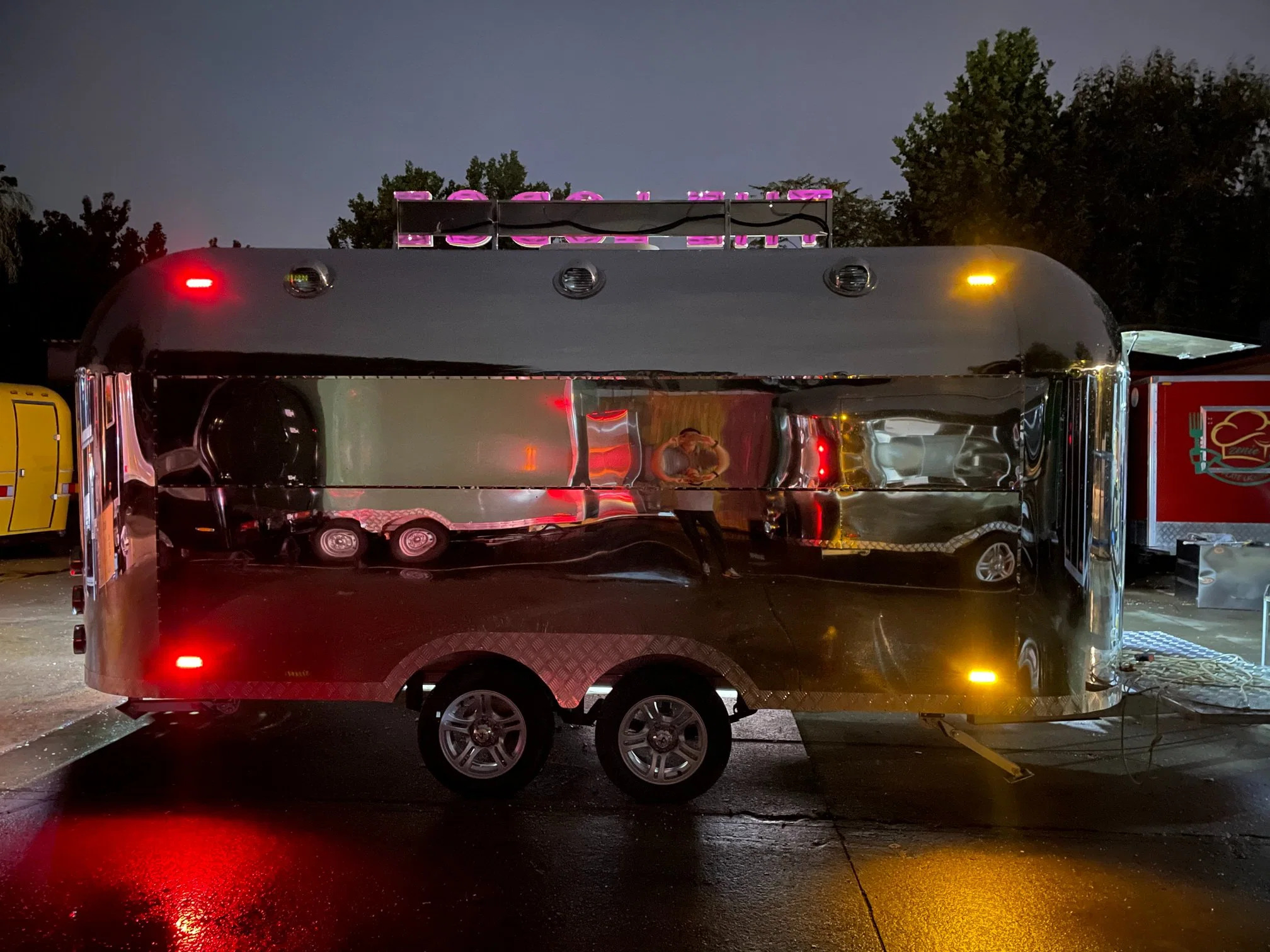 Stainless Steel Cheap Mobile Airstream Fast Food Standard Street Food Cart Van