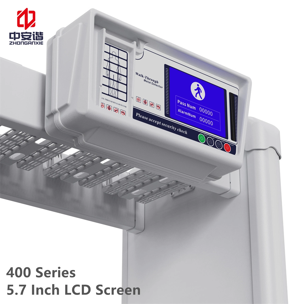 La comprobación de seguridad Walk-Through detector de metales de alta Sesitivitiy Panel 400 6 12 18 24 33 Zonas