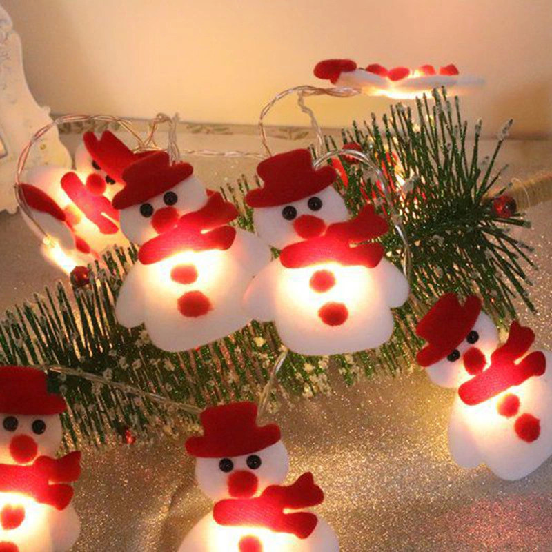 Factory Wholesale Creative Christmas LED Lights Snowman String Home Holiday Decoration