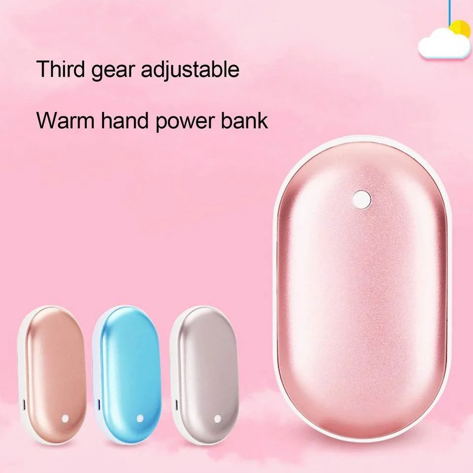 Winter Mini Hand Warmer Heating Pad Mobile Power USB Rechargeable