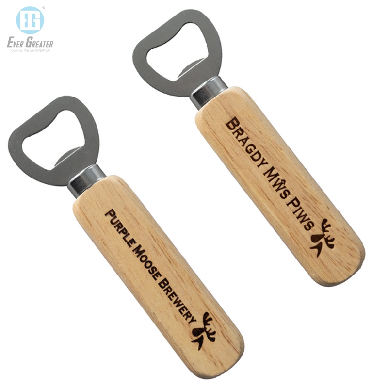 Wooden Handle Bottle Cheap Price Can Beer Opener Blank