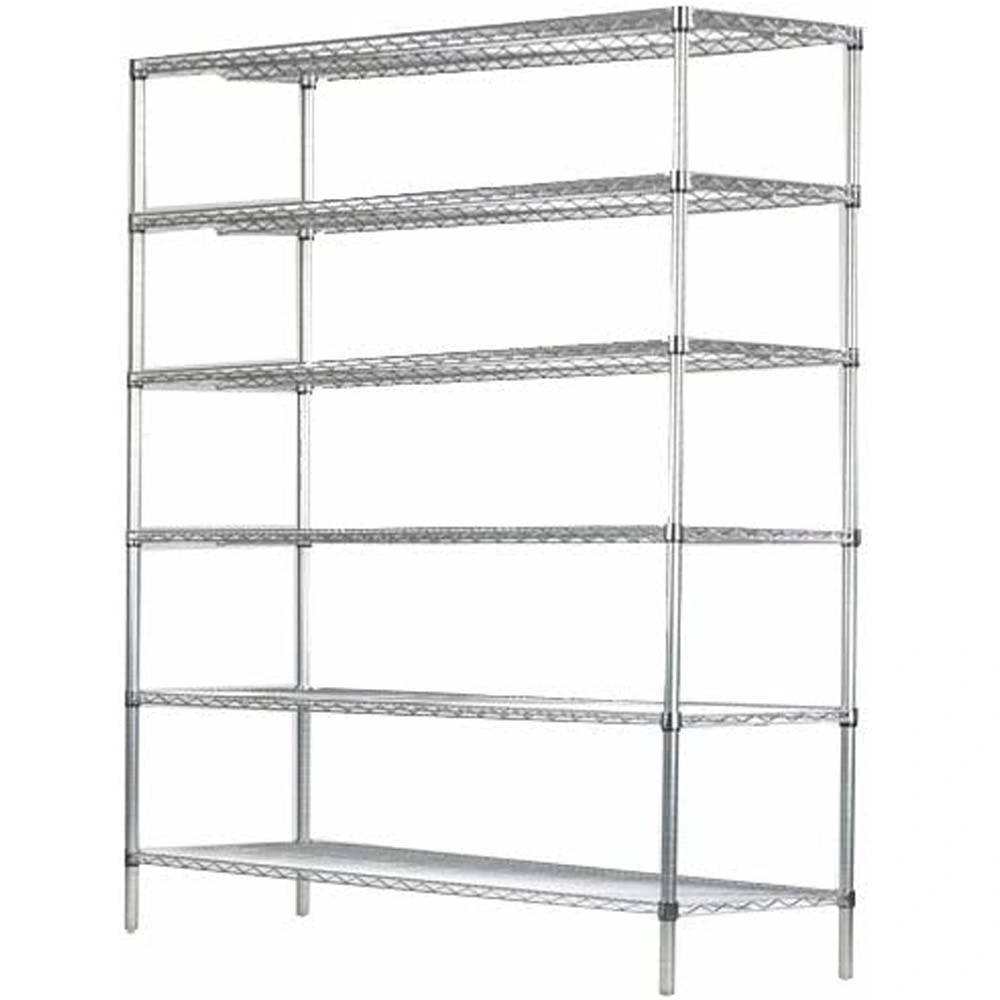 Standard 6 Tiers 2000mm Height Wholesale Chrome Wire Shelf