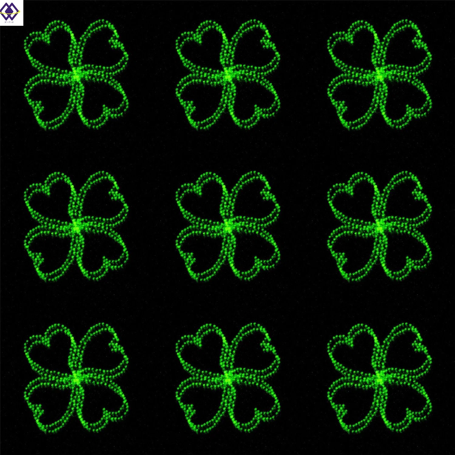 Factory Price Lightning Double Effect Green Design Laser Diffractive Optics Diffraction Grating Lens DOE OEM Patterns