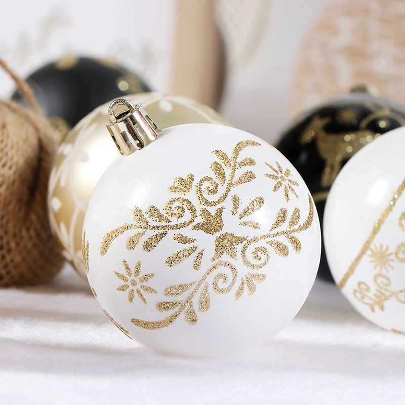 New Christmas Product 6 PC Electroplating Painting Christmas Ornament Balls Set Christmas Decorations