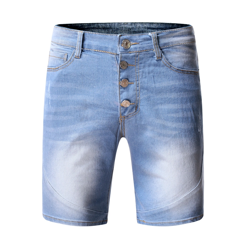 La moda de verano Venta caliente hombres vaqueros Straight cortos