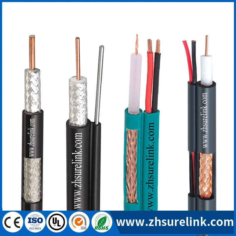 Surelink 20years Factory 75ohm Tri Shield Coaxial Cable RG6 Satellite System CATV CCTV TV Coax Cable RG6 Rg11 Rg59 Rg174