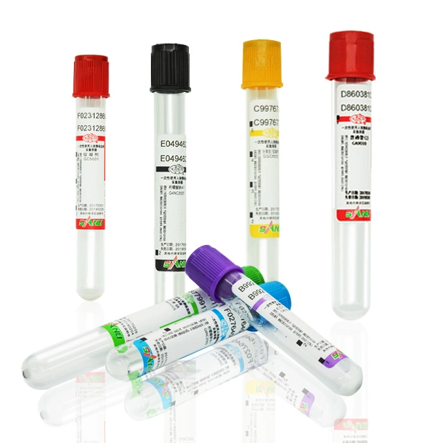 El tubo de extracción de sangre de vacío desechables tapa púrpura EDTA K2/K3/vidrio Pet
