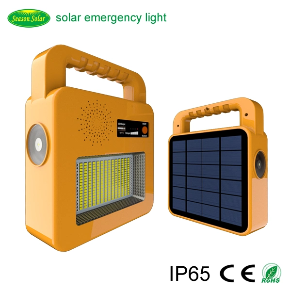 Tragbarer USB-Solarlader-Controller für Außen- und Innenbeleuchtung 5W Solar Panel Solar Home Lampe mit LED-Licht-Kit