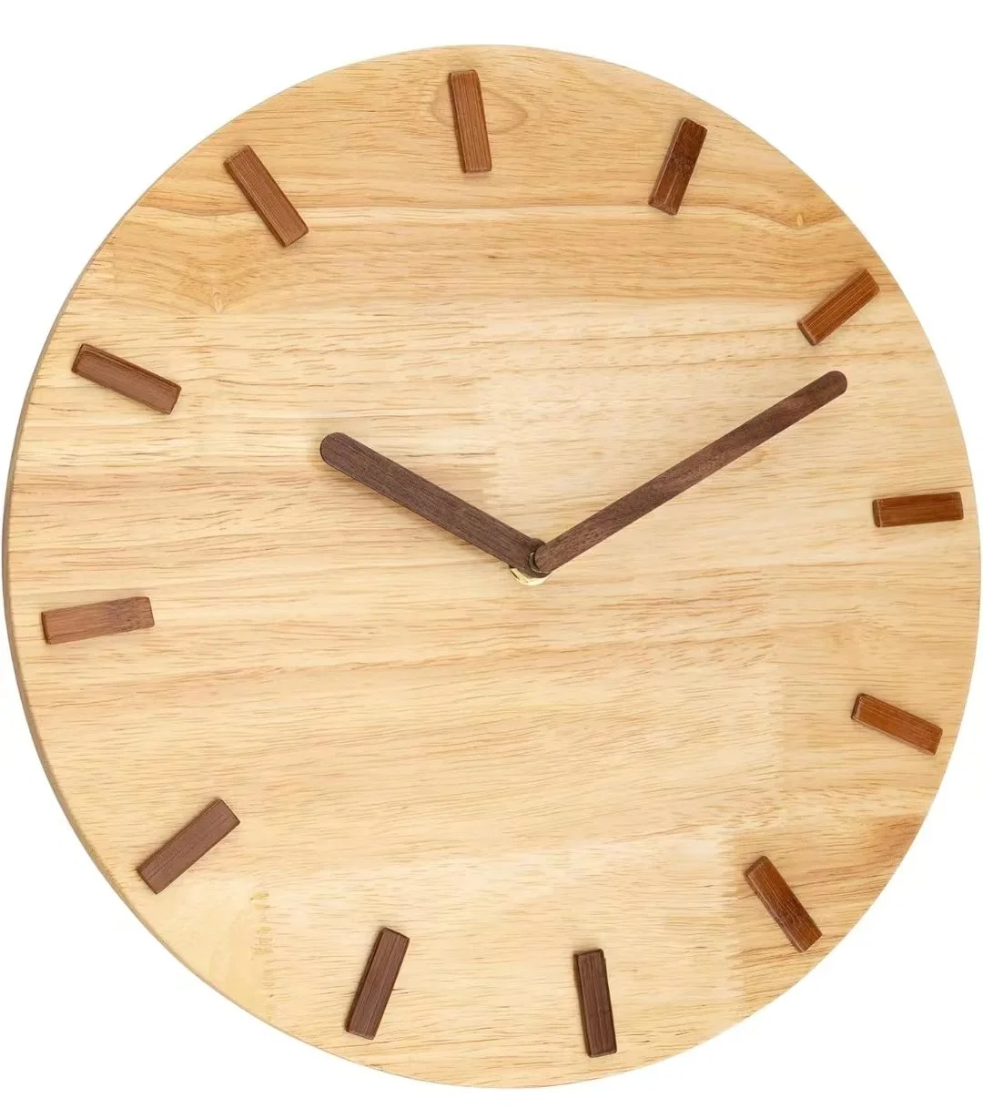 Chinese Factory Wholesale/Supplier Customization Personalized Design Natural Wooden Wall Clock