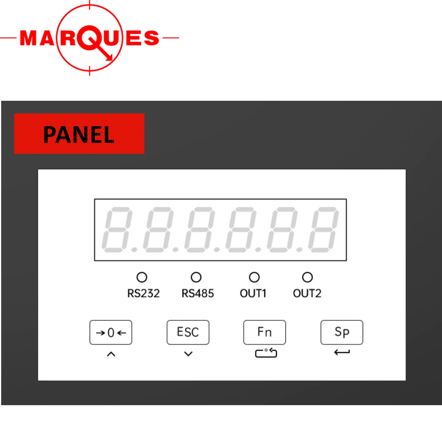 ABS Rail Installation Weight Transmitter with 6bit LED Display