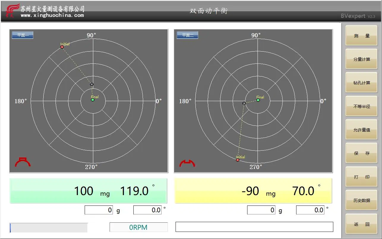 Hot Product Single or Double Plane Vibration Dynamic Balancing Instrument, on-Line Balance Tester