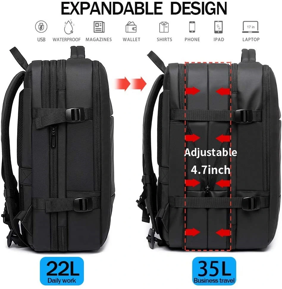 Reise Rucksack Flug genehmigt Handgepäck Rucksack für internationale Reisen Tasche Wasserabweisende Laptop-Rucksäcke