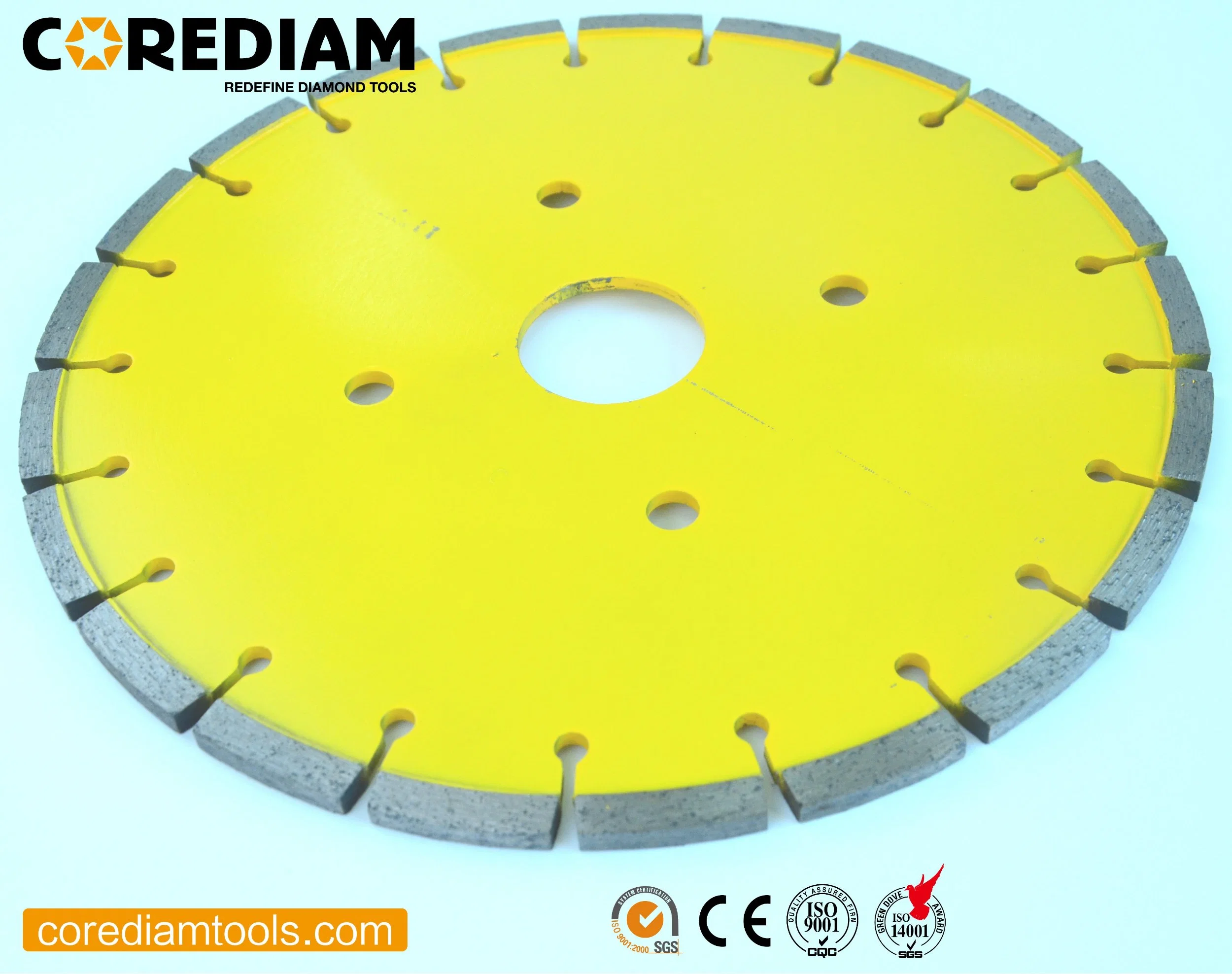 Super Quality 350 mm/16 Inch Laser Welded Diamond Tuck Point Saw Blade in 6.4mm Segment Thickness/Diamond Tool