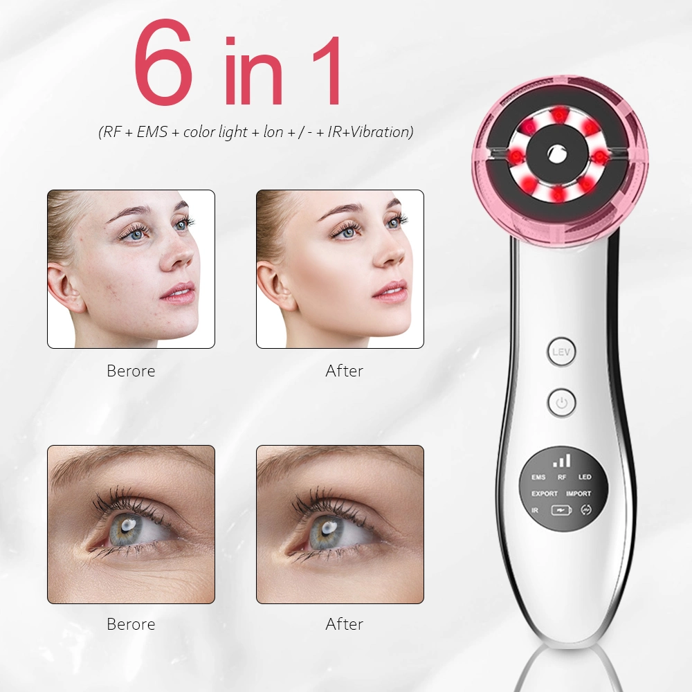 Portable Face Lifting Skin Tightening RF EMS Photon Beauty Device with Certificates for Home Use