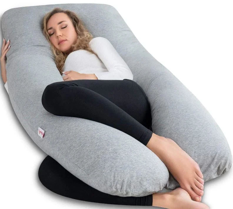 Almohada de embarazo almohada de cuerpo entero en forma de U para mujeres embarazadas Y durmiendo