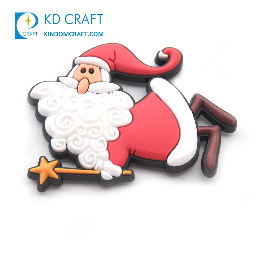 Wholesale/Supplier Custom Logo 2D 3D Silicone Rubber Soft PVC Festival Christmas Cute Santa Claus Fridge Magnet for Souvenir