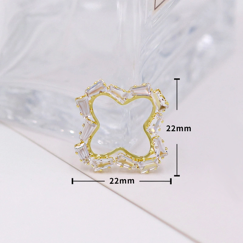 Wholesale/Supplier Lovely Beautiful Zircon Accessories Golden Button Rhinestones for Jewelry Making