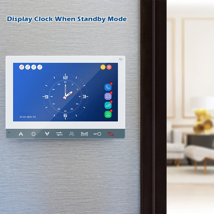 7-Zoll-LCD-Touchscreen-Monitor Villa TCP IP-Video Türsprechanlage Unterstützung RFID Kartenleser Zugangskontrolle Türklingel