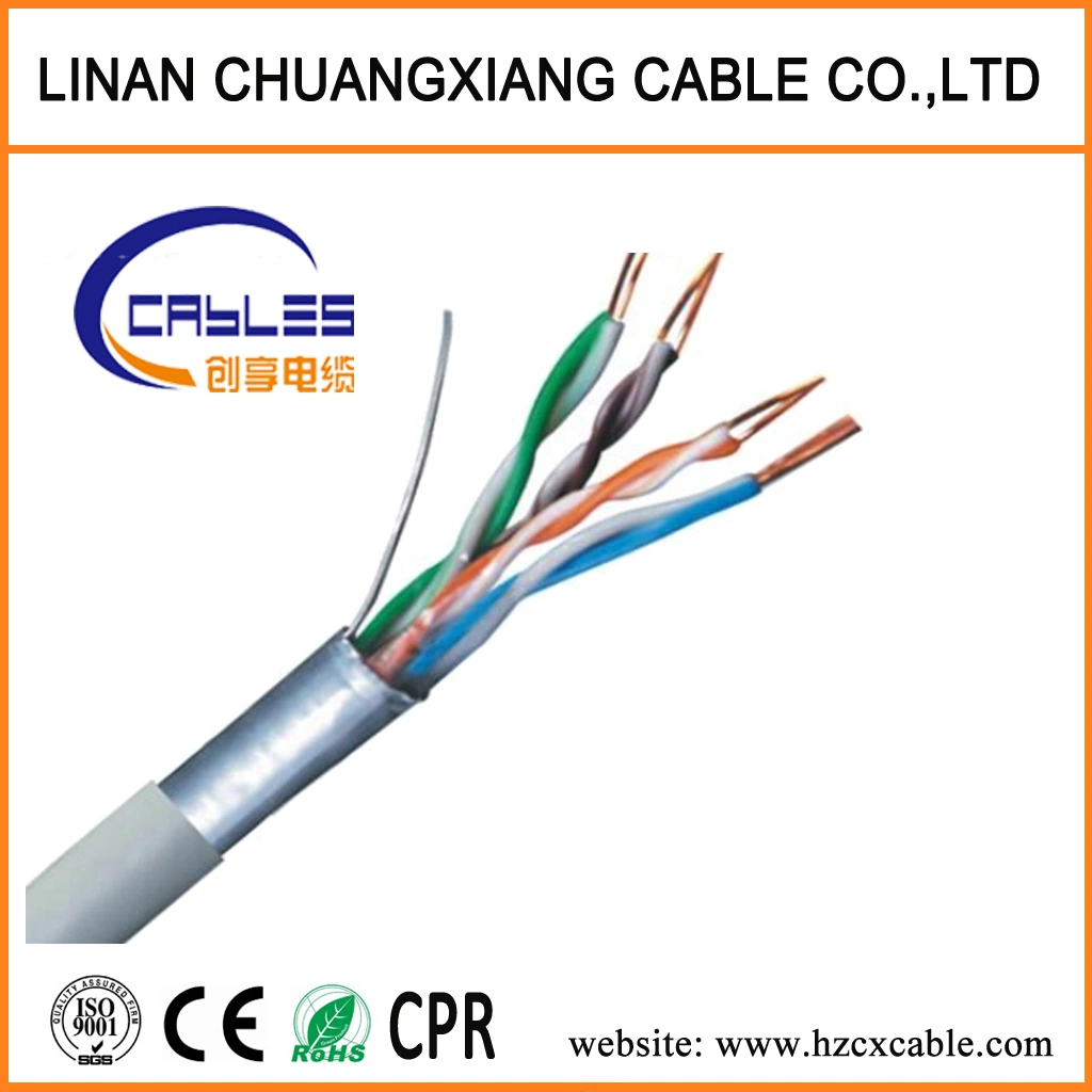 Outdoor LSZH Blue Jacket 155MHz 4pr 24AWG 100% Copper CCA UPT UTP Cat5e Ethernet LAN Cable with CE RoHS