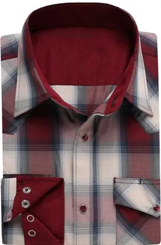 Fashion Special Design Men Casual Button Down Regular Fit Plaid Shirt