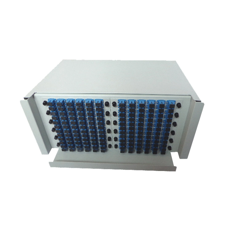 precio de fábrica ODF 144 núcleos de fibra óptica para rack de terminal de Adalah CTO/Caja de distribución de pan Slidable Patch Panel con 1X16 PLC Splitter