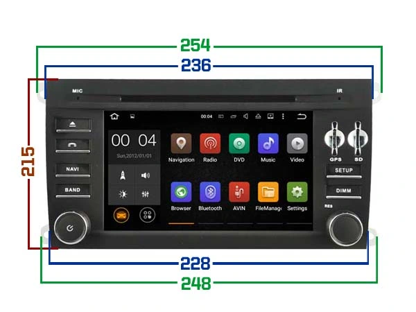 Witson Android 10 Car Radio GPS for Porsche Cayenne 1080P HD Video